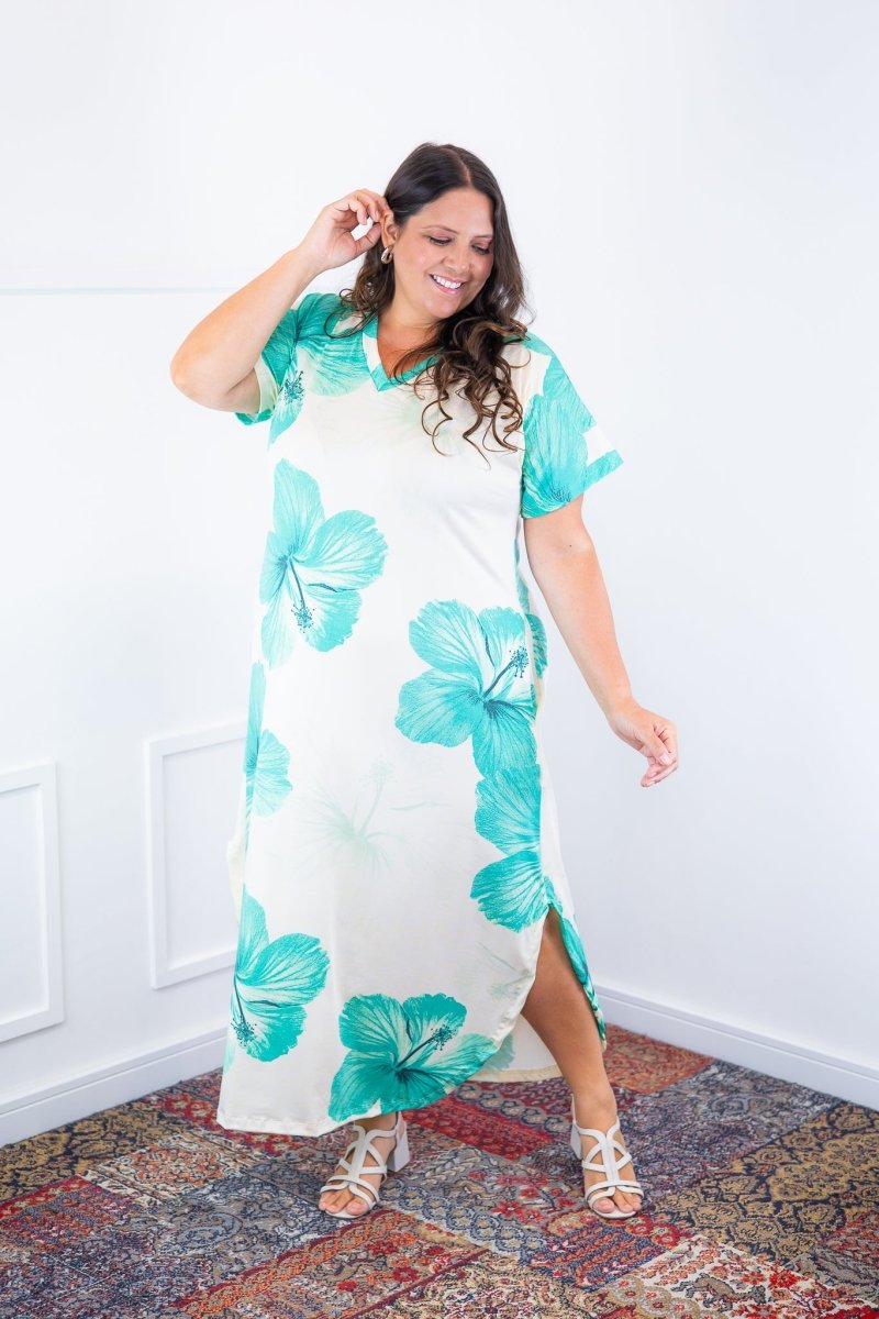 Vestido Antonella – Decote V com Fendas Laterais em Malha Confort Deluxe - Naguirre Shop