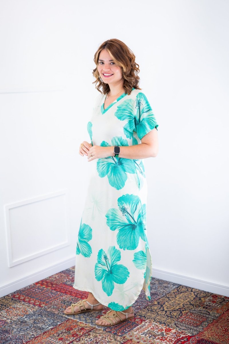 Vestido Antonella – Decote V com Fendas Laterais em Malha Confort Deluxe - Naguirre Shop