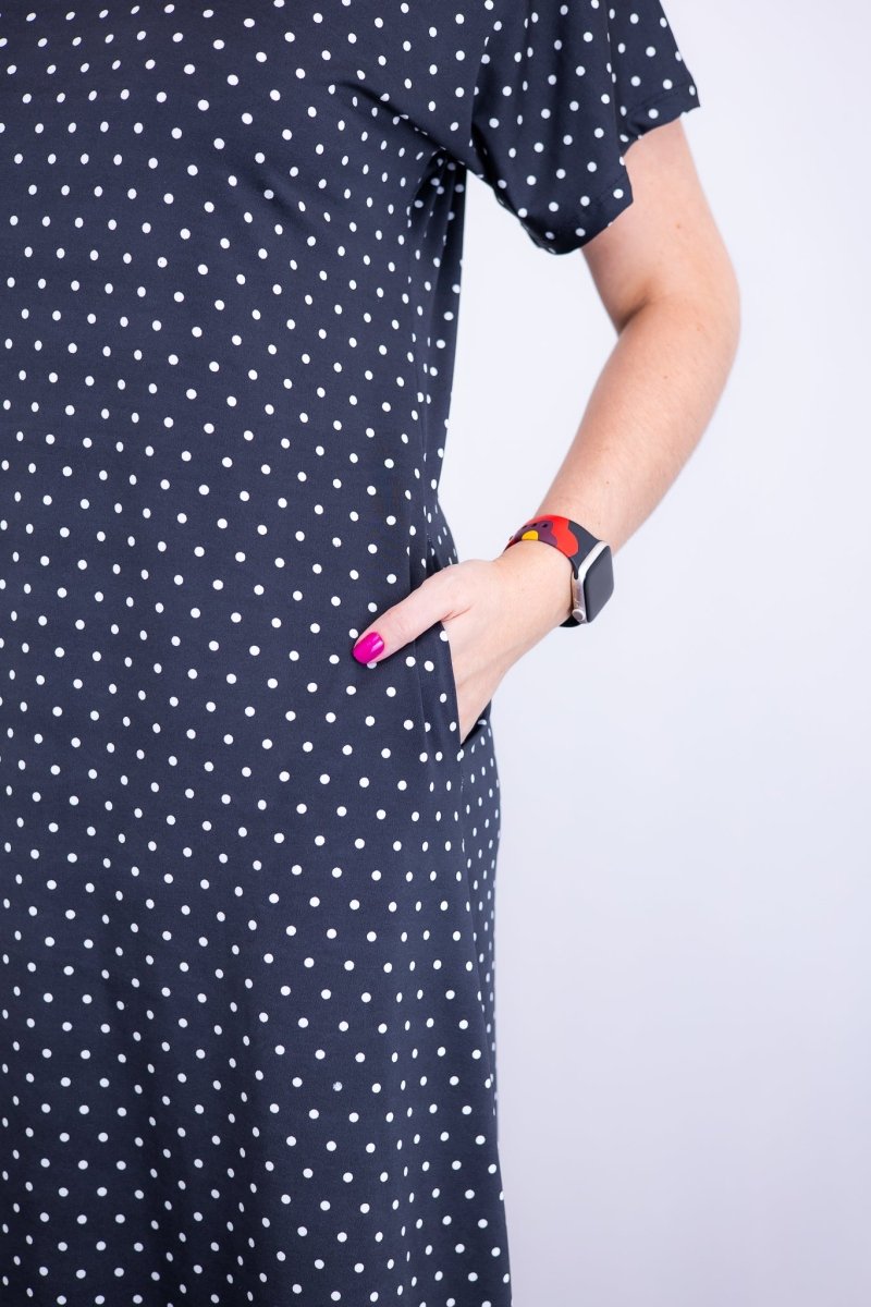 Vestido Antonella – Decote V com Fendas Laterais em Malha Confort Deluxe - Naguirre Shop