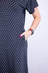 Vestido Antonella – Decote V com Fendas Laterais em Malha Confort Deluxe - Naguirre Shop