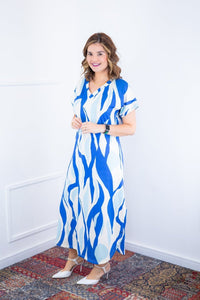 Vestido Antonella – Decote V com Fendas Laterais em Malha Confort Deluxe - Naguirre Shop