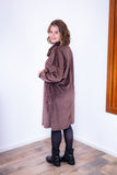 Vestido Beatriz - Midi com Gola Boba e Manga Longa em Plush - Naguirre Shop