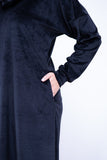 Vestido Beatriz - Midi com Gola Boba e Manga Longa em Plush - Naguirre Shop