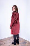 Vestido Beatriz - Midi com Gola Boba e Manga Longa em Plush - Naguirre Shop