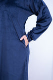 Vestido Beatriz - Midi com Gola Boba e Manga Longa em Plush - Naguirre Shop