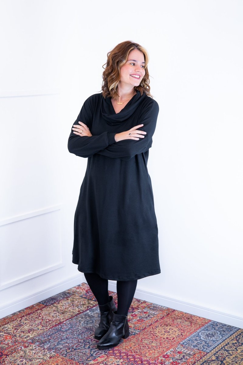Vestido Bianca - Lãzinha de Gola Boba com Bolso - Naguirre Shop