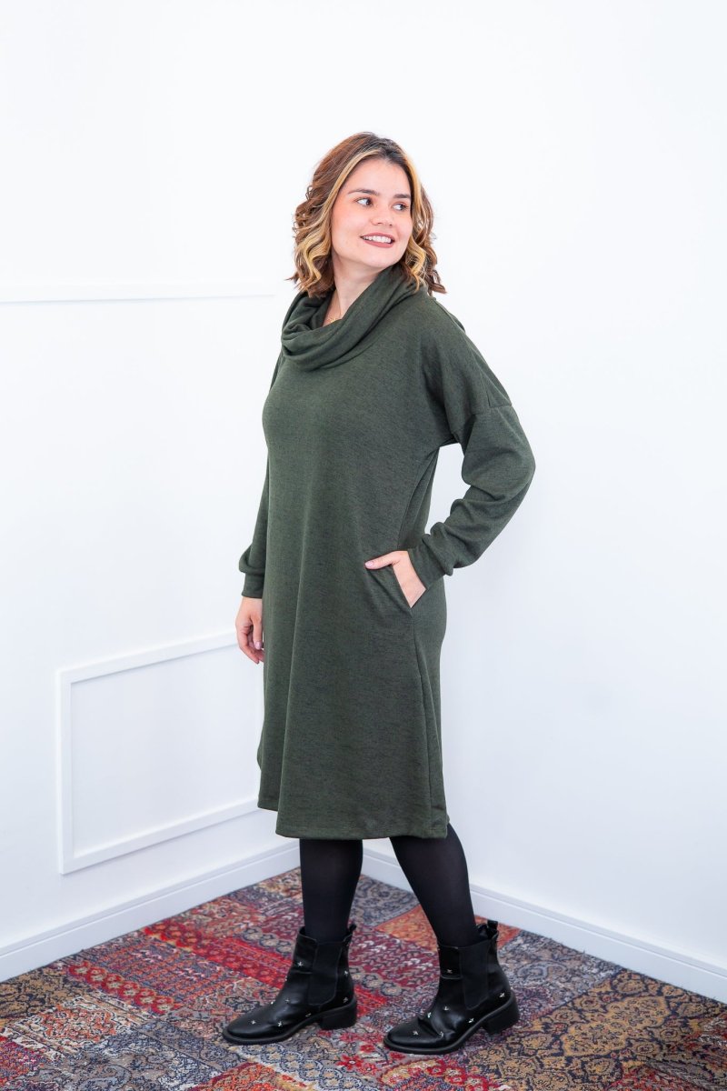 Vestido Bianca - Lãzinha de Gola Boba com Bolso - Naguirre Shop