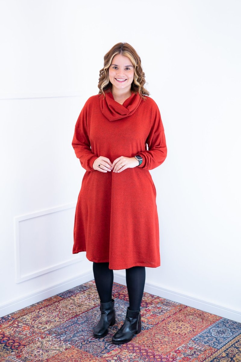 Vestido Bianca - Lãzinha de Gola Boba com Bolso - Naguirre Shop