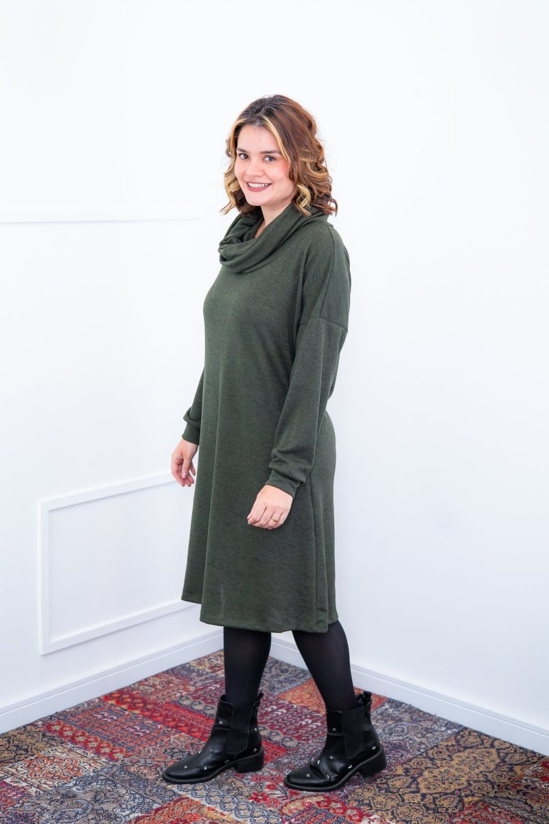 Vestido Bianca - Lãzinha de Gola Boba com Bolso - Naguirre Shop