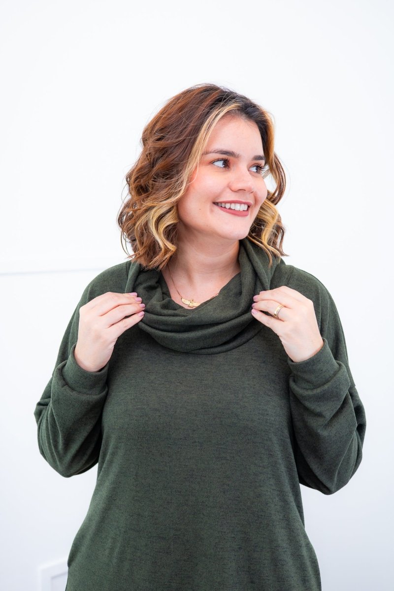 Vestido Bianca - Lãzinha de Gola Boba com Bolso - Naguirre Shop