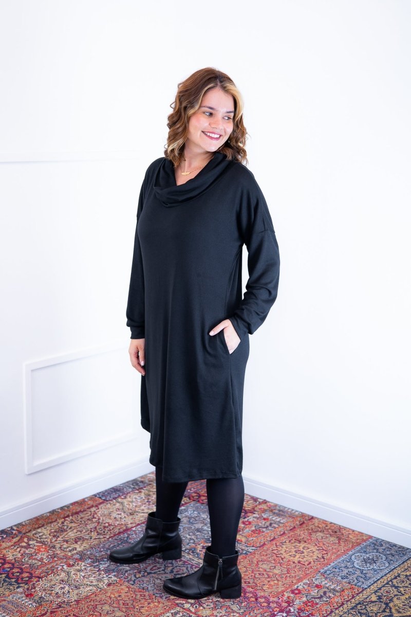 Vestido Bianca - Lãzinha de Gola Boba com Bolso - Naguirre Shop
