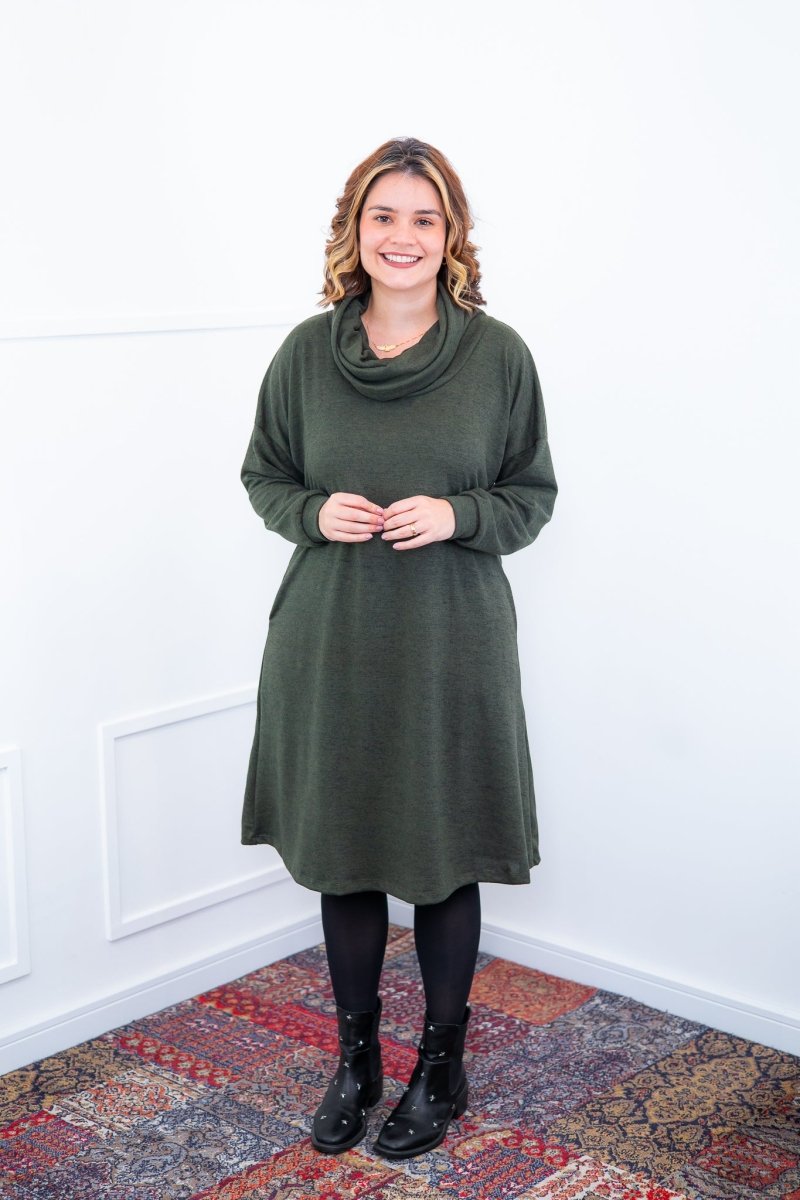 Vestido Bianca - Lãzinha de Gola Boba com Bolso - Naguirre Shop