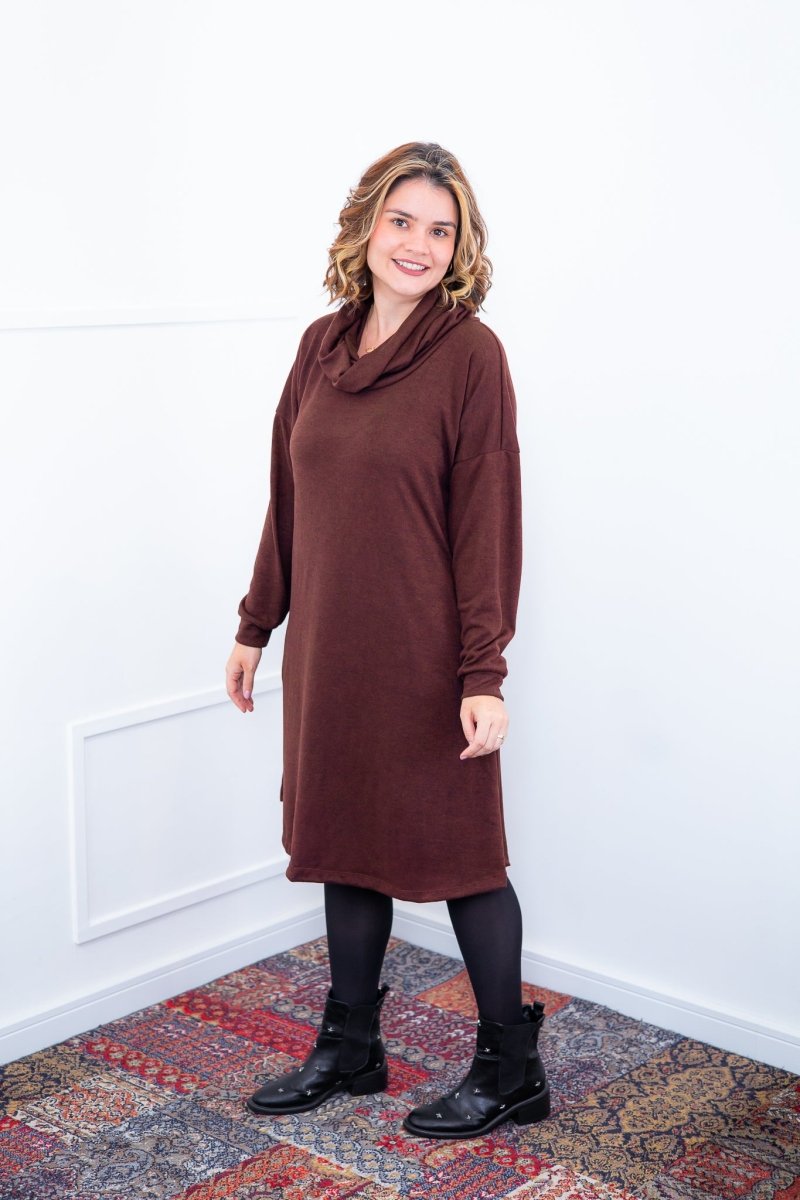 Vestido Bianca - Lãzinha de Gola Boba com Bolso - Naguirre Shop