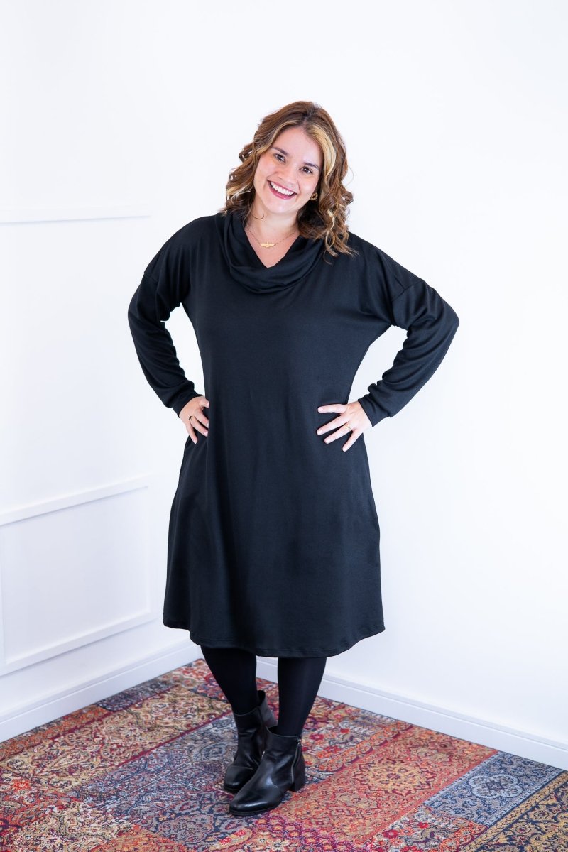 Vestido Bianca - Lãzinha de Gola Boba com Bolso - Naguirre Shop