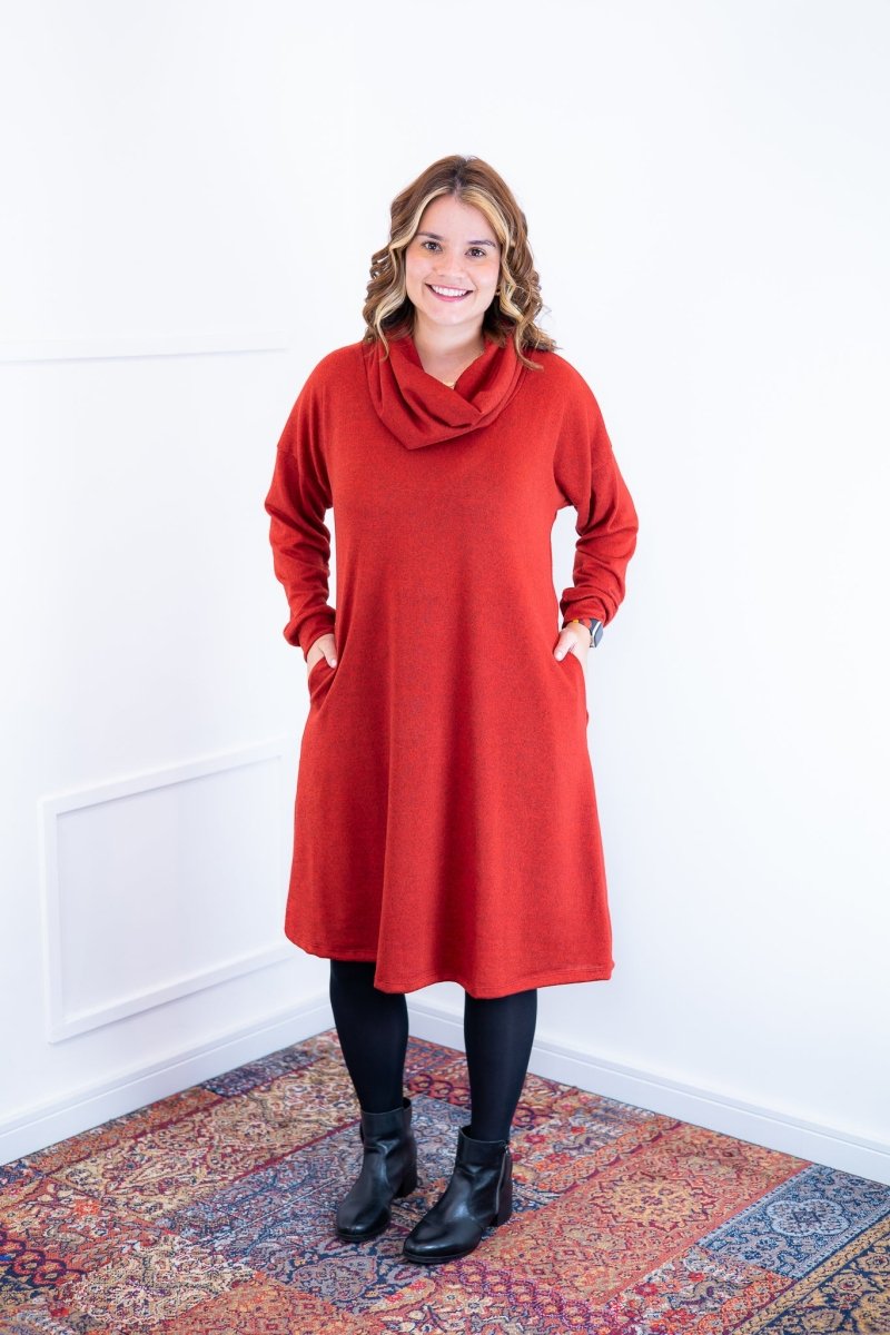Vestido Bianca - Lãzinha de Gola Boba com Bolso - Naguirre Shop