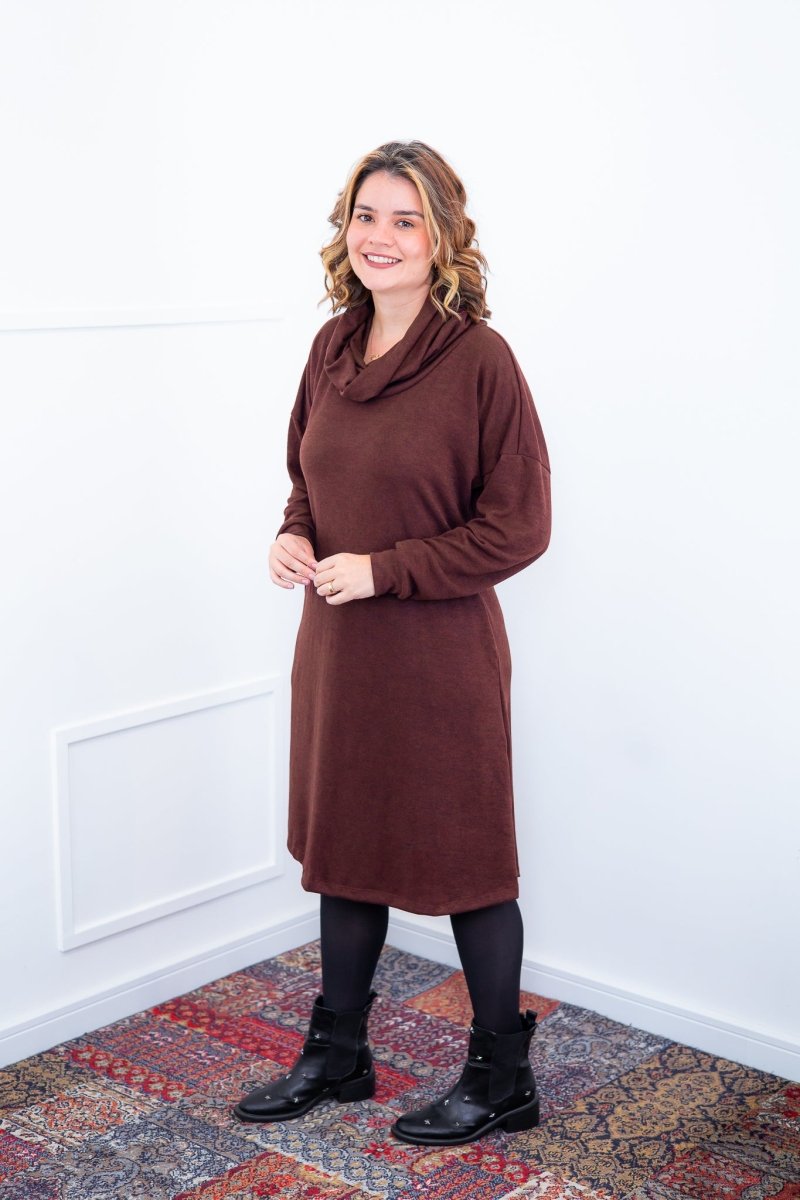 Vestido Bianca - Lãzinha de Gola Boba com Bolso - Naguirre Shop