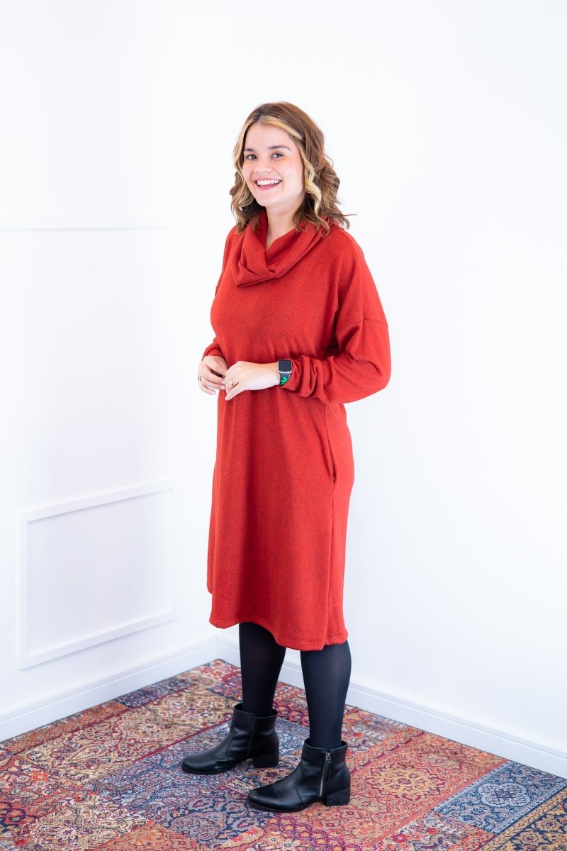 Vestido Bianca - Lãzinha de Gola Boba com Bolso - Naguirre Shop