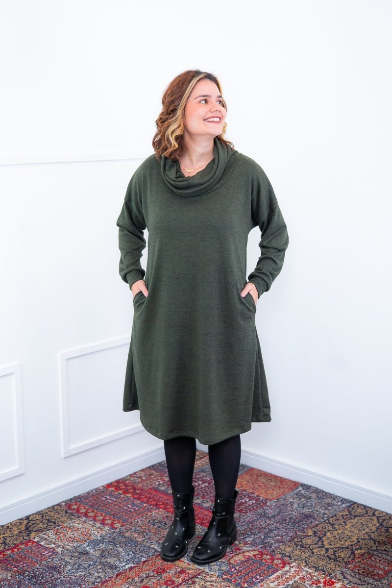 Vestido Bianca - Lãzinha de Gola Boba com Bolso - Naguirre Shop