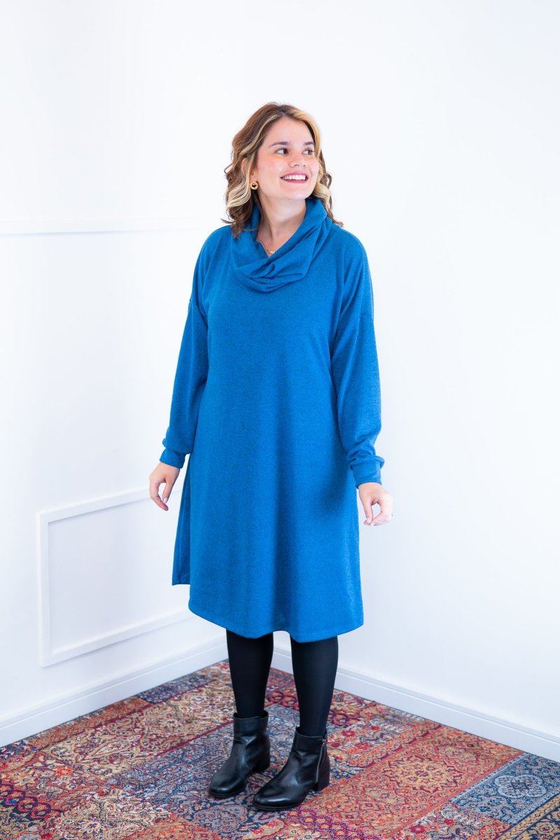 Vestido Bianca - Lãzinha de Gola Boba com Bolso - Naguirre Shop