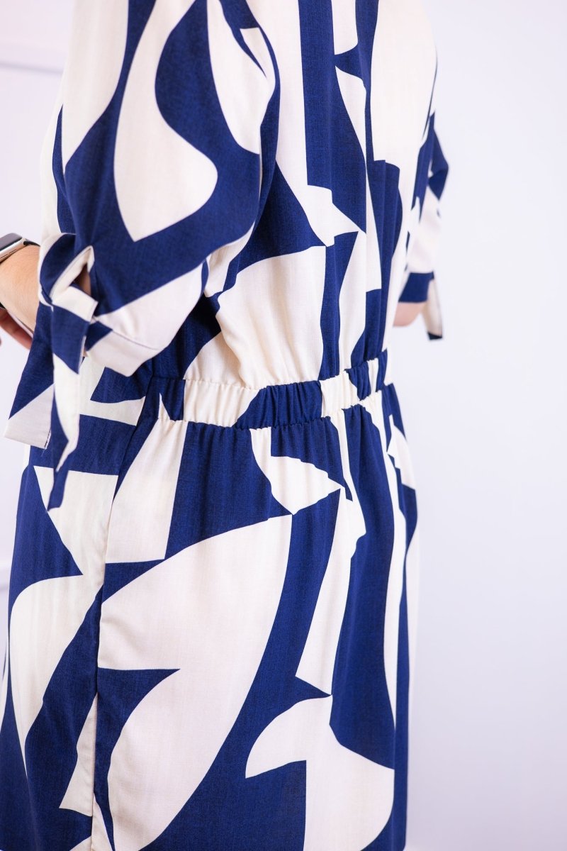 Vestido Bruna - Chemise Midi Gola V em Viscolinho - Naguirre Shop