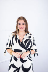 Vestido Bruna - Chemise Midi Gola V em Viscolinho - Naguirre Shop