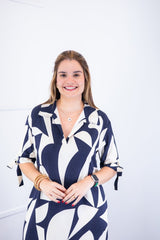 Vestido Bruna - Chemise Midi Gola V em Viscolinho - Naguirre Shop