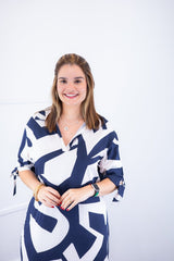 Vestido Bruna - Chemise Midi Gola V em Viscolinho - Naguirre Shop