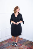Vestido Bruna - Chemise Midi Gola V em Viscolinho - Naguirre Shop
