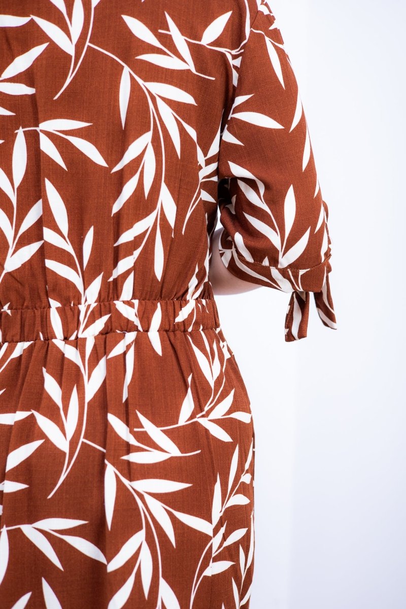 Vestido Bruna - Chemise Midi Gola V em Viscolinho - Naguirre Shop