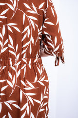 Vestido Bruna - Chemise Midi Gola V em Viscolinho - Naguirre Shop