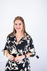 Vestido Bruna - Chemise Midi Gola V em Viscolinho - Naguirre Shop