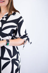 Vestido Bruna - Chemise Midi Gola V em Viscolinho - Naguirre Shop