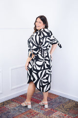Vestido Bruna - Chemise Midi Gola V em Viscolinho - Naguirre Shop