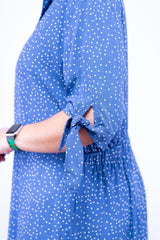Vestido Bruna - Chemise Midi Gola V em Viscolinho - Naguirre Shop