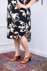 Vestido Bruna - Chemise Midi Gola V em Viscolinho - Naguirre Shop