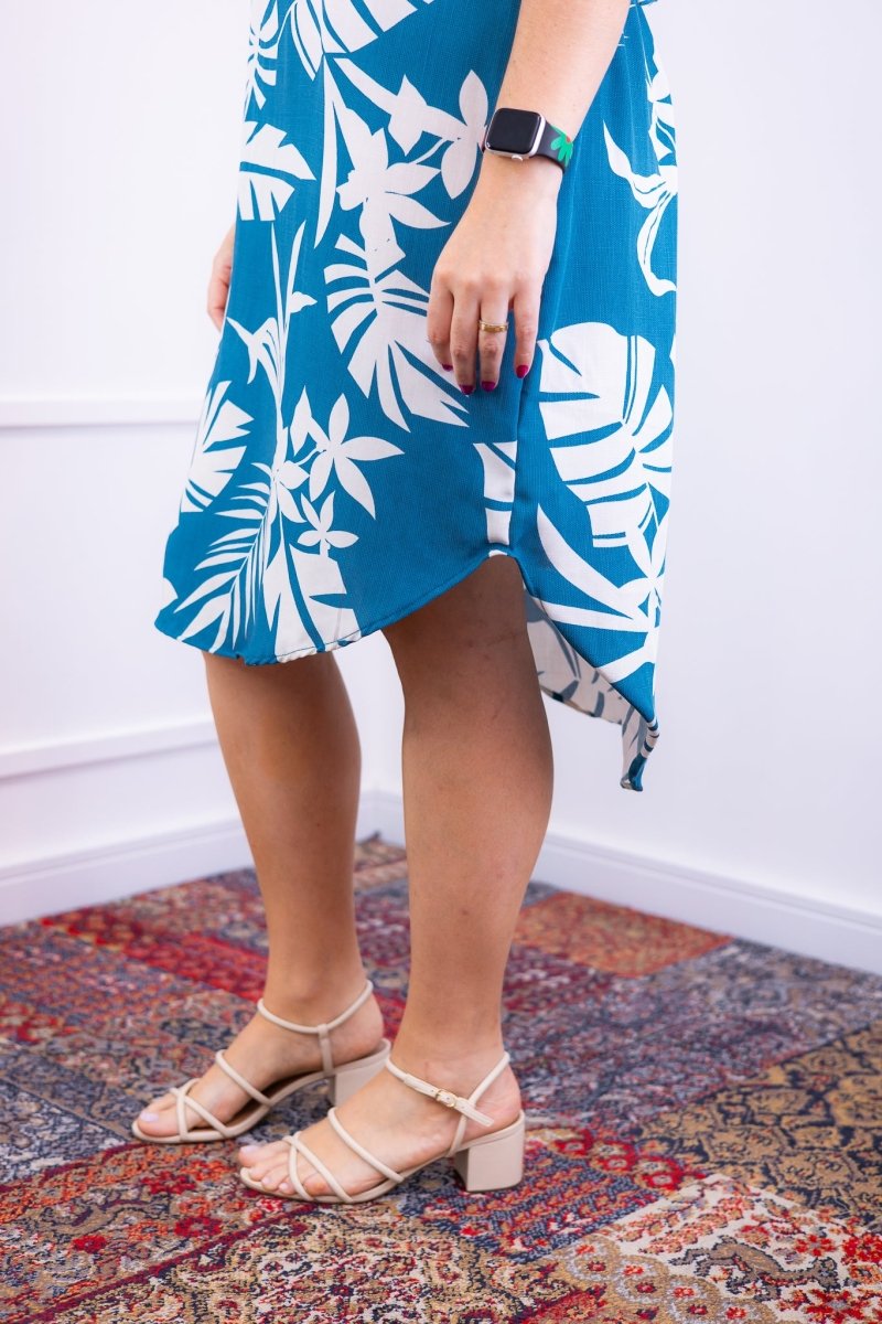 Vestido Bruna - Chemise Midi Gola V em Viscolinho - Naguirre Shop