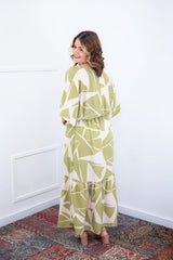 Vestido Celina – Manga Japonesa Longo em Crepe Fluido - Naguirre Shop