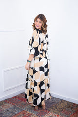 Vestido Celina – Manga Japonesa Longo em Crepe Fluido - Naguirre Shop