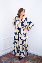 Vestido Celina – Manga Japonesa Longo em Crepe Fluido - Naguirre Shop