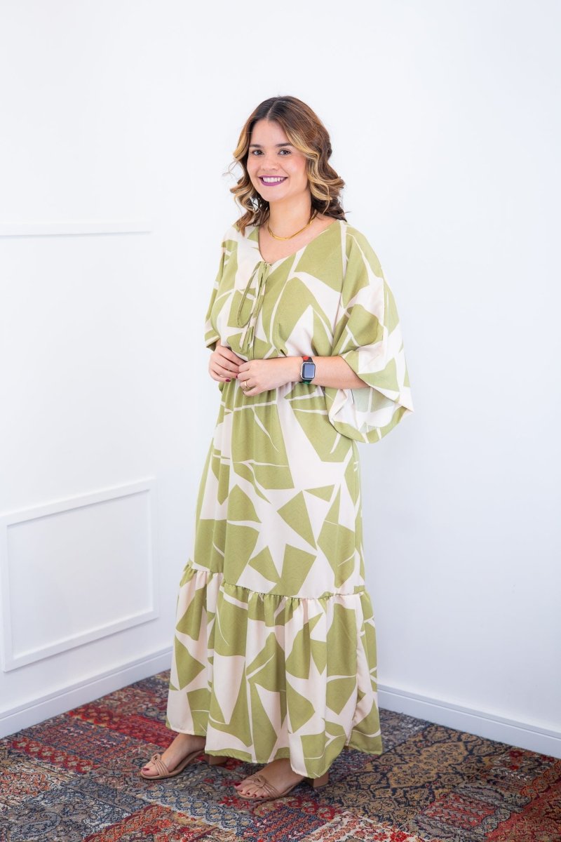 Vestido Celina – Manga Japonesa Longo em Crepe Fluido - Naguirre Shop