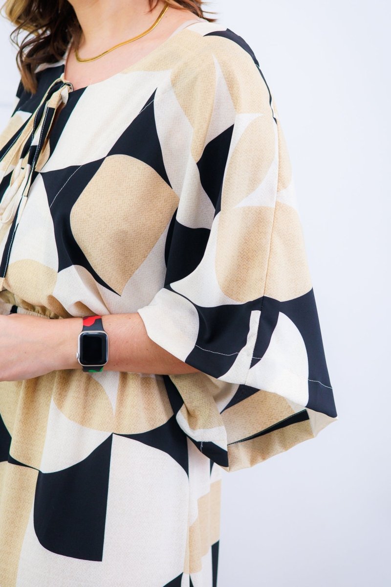 Vestido Celina – Manga Japonesa Longo em Crepe Fluido - Naguirre Shop