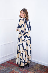 Vestido Celina – Manga Japonesa Longo em Crepe Fluido - Naguirre Shop