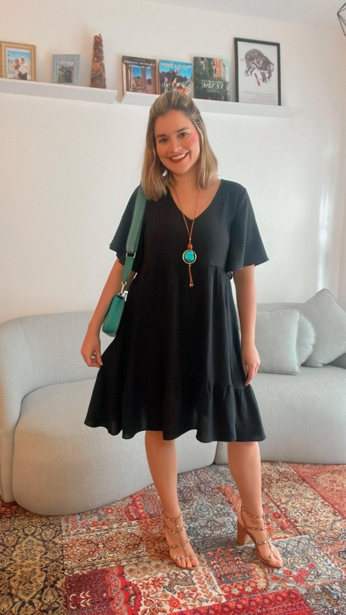 Vestido Crepe Saia Duas Marias Duna - Naguirre Shop