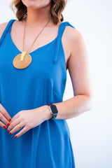 Vestido Dandara - Midi de Alça Decote V em Linho Light - Naguirre Shop