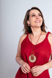 Vestido Dandara - Midi de Alça Decote V em Linho Light - Naguirre Shop