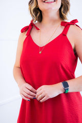 Vestido Dandara - Midi de Alça Decote V em Linho Light - Naguirre Shop