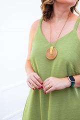 Vestido Dandara - Midi de Alça Decote V em Linho Light - Naguirre Shop