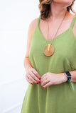 Vestido Dandara - Midi de Alça Decote V em Linho Light - Naguirre Shop