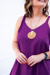 Vestido Dandara - Midi de Alça Decote V em Linho Light - Naguirre Shop