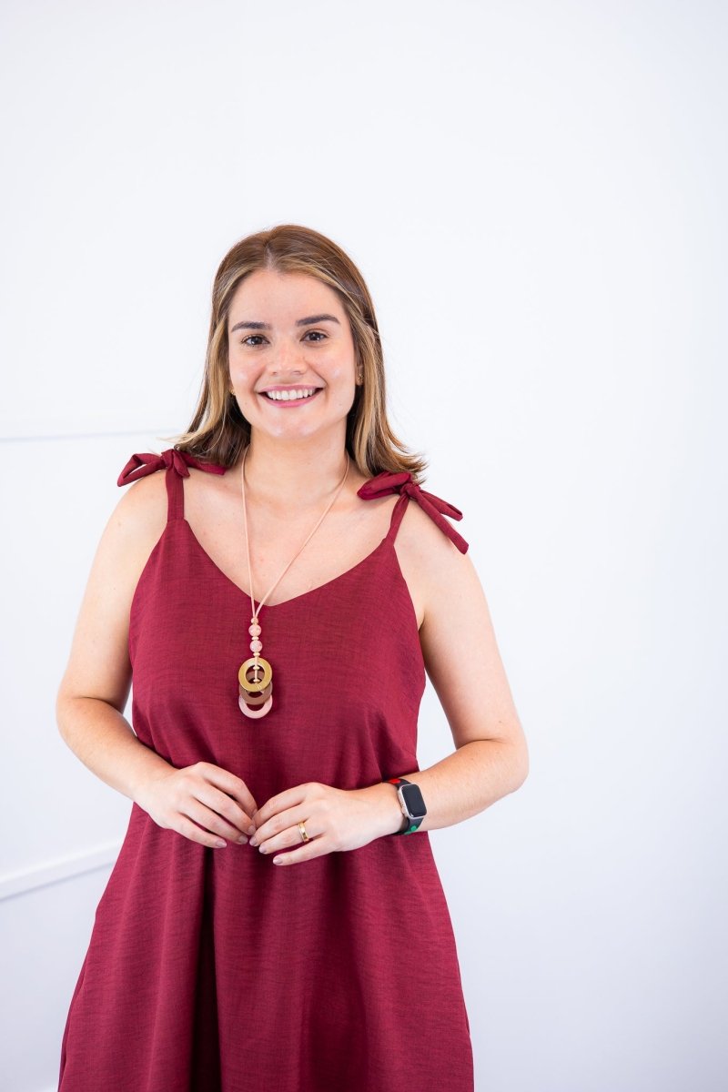 Vestido Dandara - Midi de Alça Decote V em Linho Light - Naguirre Shop